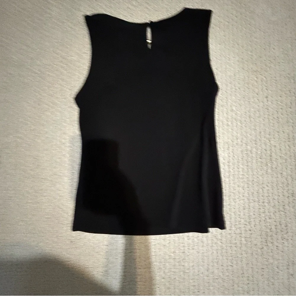 Ivanka Trump Black Tank Top‎ with Round Neckline - Picture 7 of 7